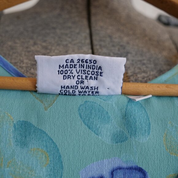 Vintage 1990s JULIA 100% Viscose Spring Summer Flowy Breathable Sundress Dress - Picture 8 of 12